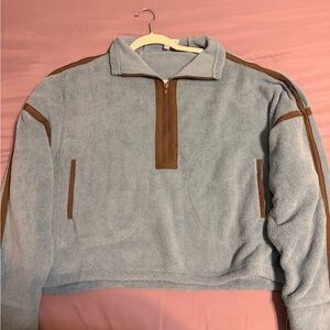 Dry Goods Brown and Blue Quarter Zip